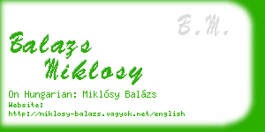 balazs miklosy business card